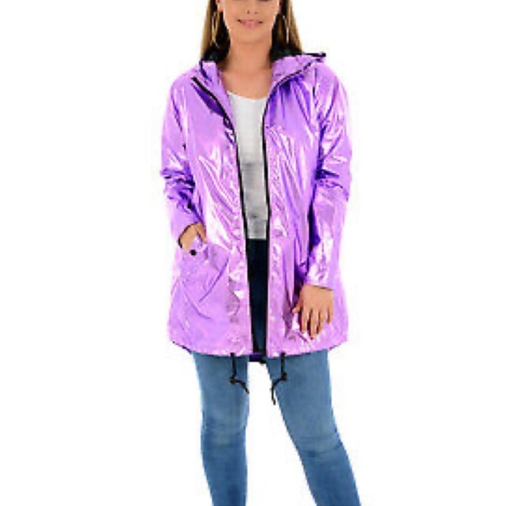 Sweet Rain metallic rain jacket